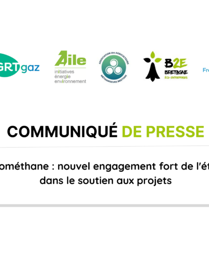 Communiqué de presse Biométhane nouvel engagement fort de l'état dans le soutien aux projets